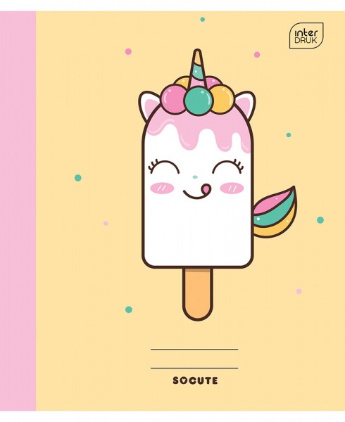 Тетрадь школьная 12 листов в клетку GIRL в ассортименте InterDRUK