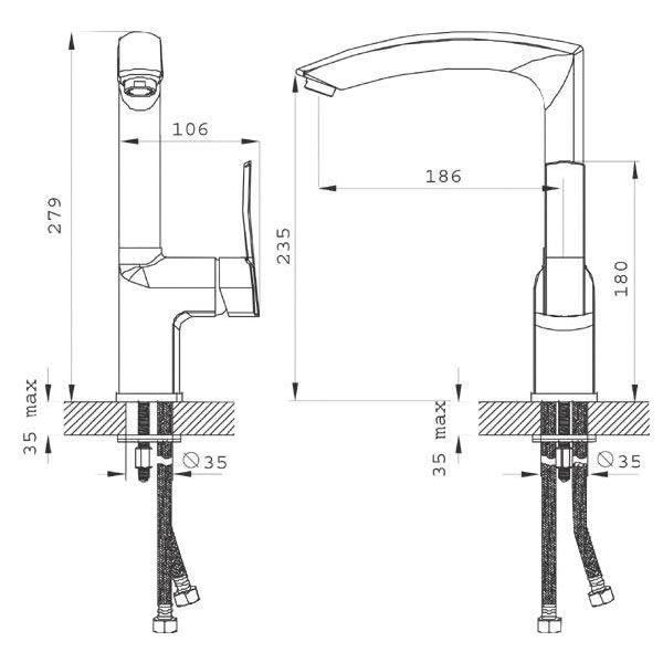Смеситель для кухни Ferro Veneto Bvn 4VL