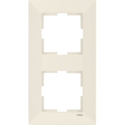 Рамка Viko Meridian двойная вертикальная кремовая