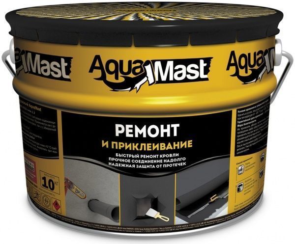 Мастика битумная TECHNONICOL Aquamast ремонт и приклеивание 10 кг 10 л
