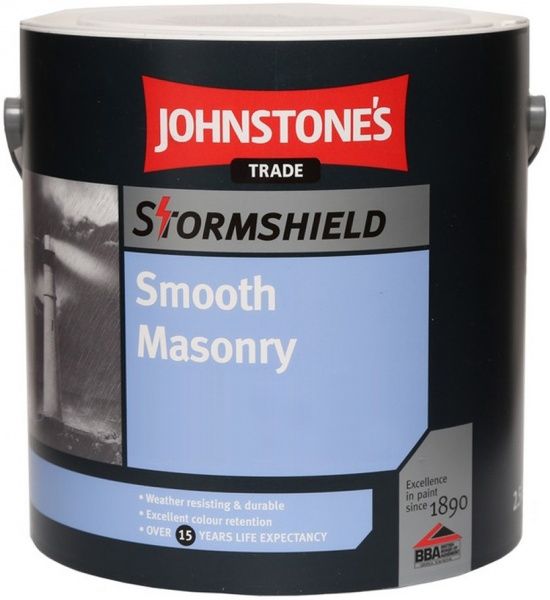 Фарба акрилова водоемульсійна Johnstone's Smooth Masonry Finish мат білий 2,5л 
