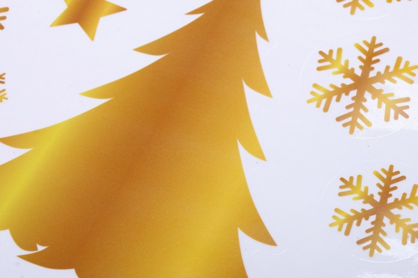 Наклейка декоративна золотиста плівка 40x32 см