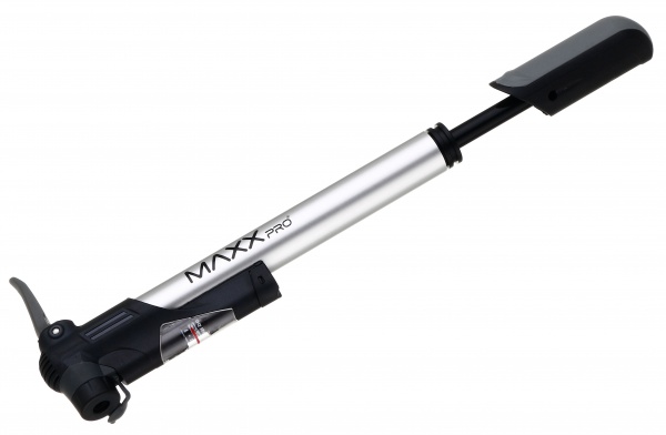 Насос для велосипеда MaxxPro 21x240 мм срібний із чорним M21B-04