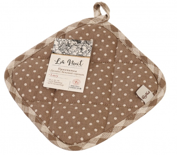 Прихватка Lucy горошок 20x20 см бежевий La Nuit 