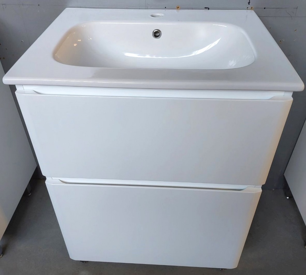 Тумба напольная ЮВЕНТА Ester - 60 белый с умывальником