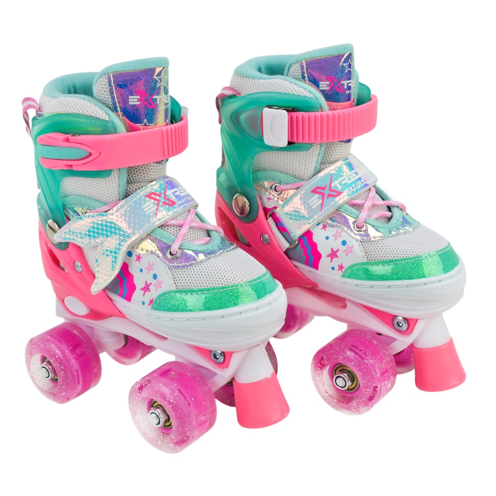 Роликовые кроссовки Shantou Extreme Motion RL25436 р. 30-33 розово-зеленый