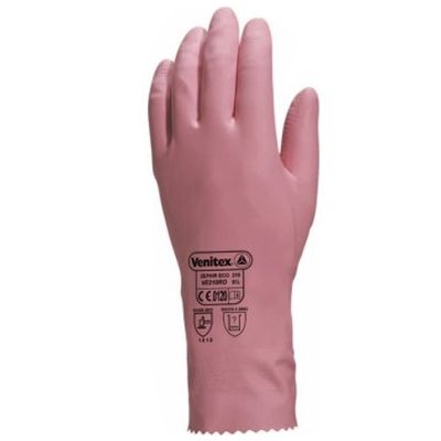 Рукавички Delta Plus VE210RO латексні з бавовняною підкладкою з покриттям латекс S (7) VE210RO07