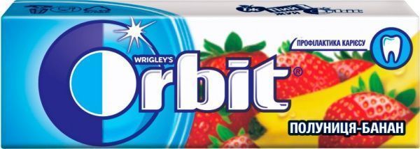 Жувальна гумка Orbit Полуниця-банан (0000042203100)  