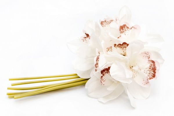 Букет орхидей искусственный, 7 цветков 30 см, белый Home Seasons Decor