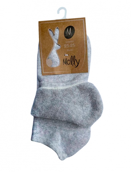 Шкарпетки жіночі Molly махрові р. 23-25 сірий меланж 