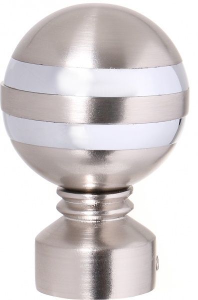 Наконечник Gardinia Ally Куля набірний d16 мм імітація сталі 2 шт. 