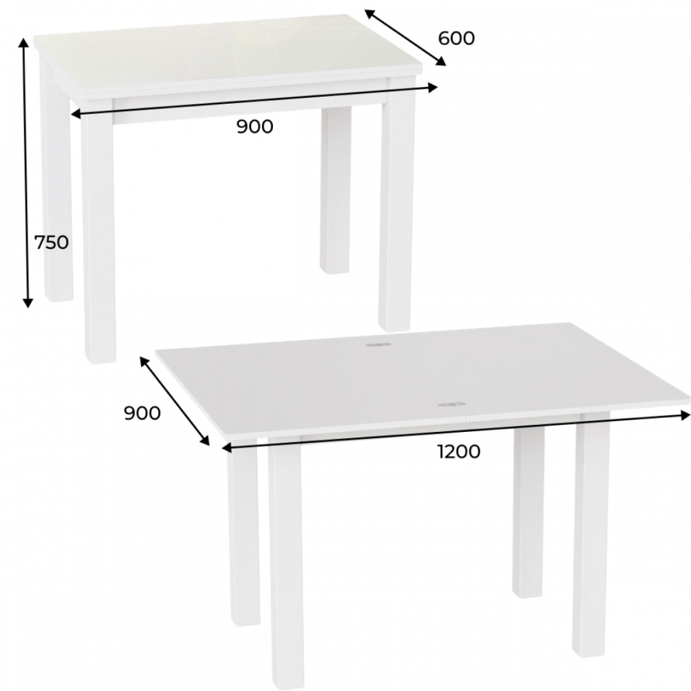 Стіл-трансформер ART IN HEAD Фаст 900(1200)x600x750мм дуб артізан/венге