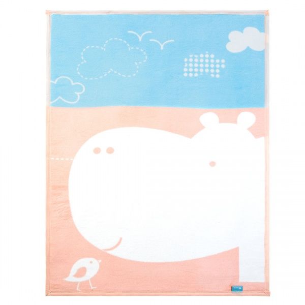Плед покривало Baby Гіпо 90x120 см рожевий IDEIA 