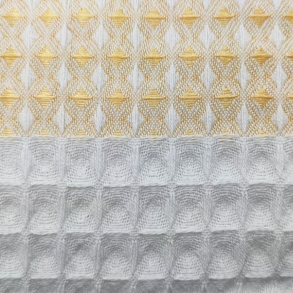 Рушник вафельний Фаворит 270 г/кв м 40x55 см Simi білий із золотим 