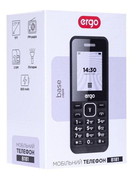 Телефон Ergo B181 black (B181 black) 