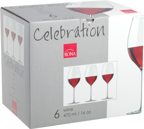 Набор бокалов для вина Celebration 470 мл 6 шт. 470 мл 6 шт. Rona 