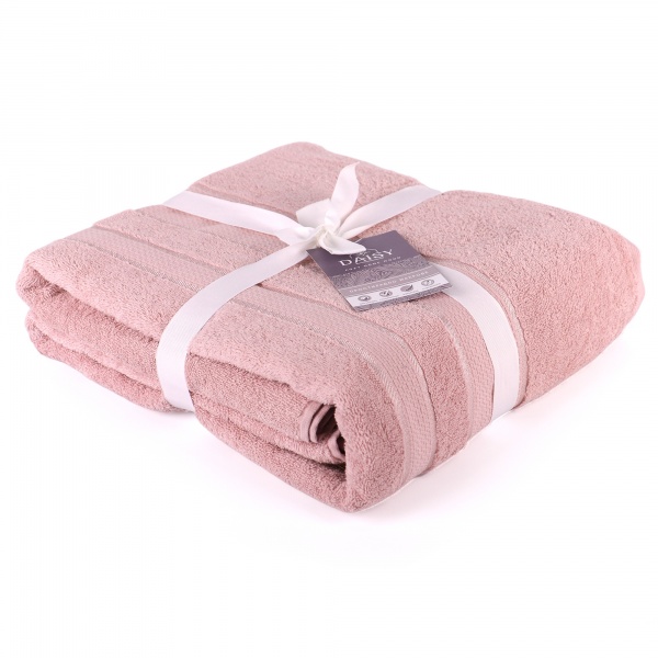 Простынь махровая 200x220 см розовый ТЕКС 