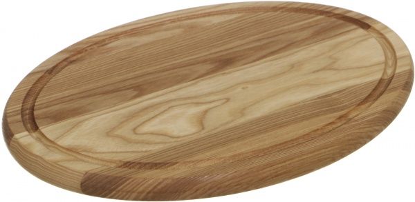 Дошка кухонна овальна дерев'яна для подачі блюд 