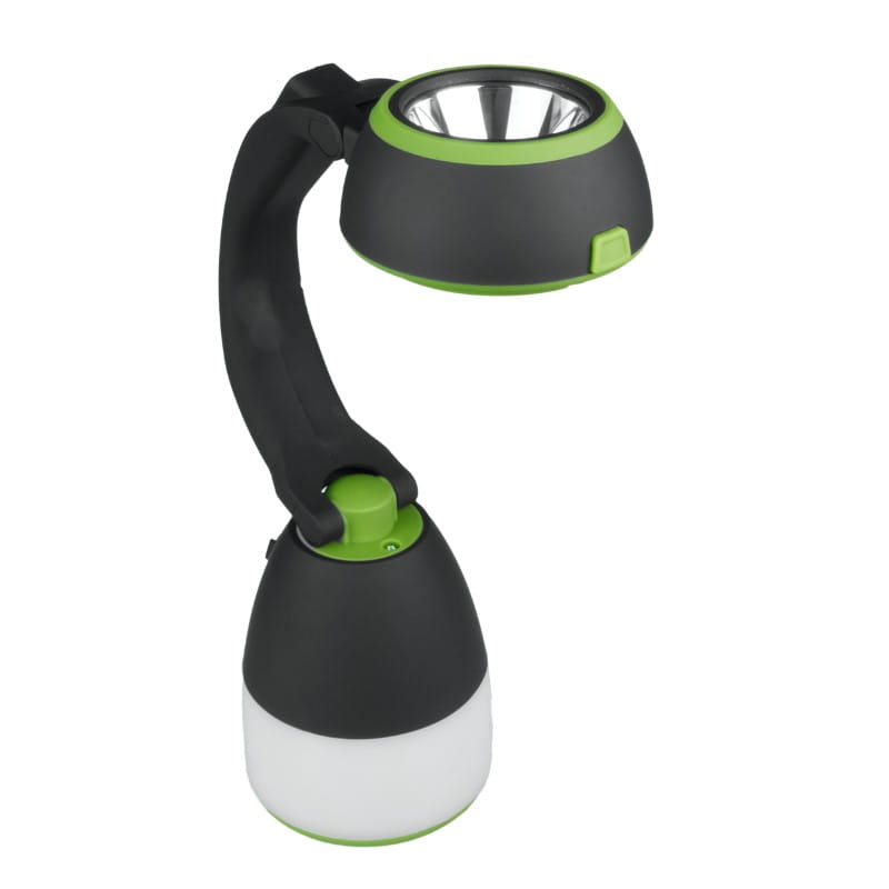 Фонарь аккумуляторный DPM LED SP0414 180 Lm черный с зеленым