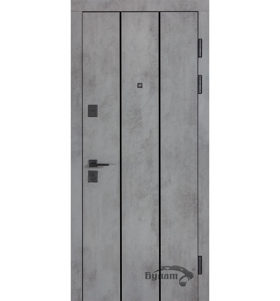 Дверь входная Булат В-434 (Квадро) модель 535 оксид темный / оксид 2040x840 мм левая