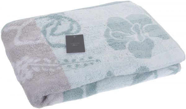 Рушник Green symphony 80x150 см зелений із сірим Cawo 