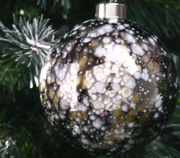 Куля новорічна 80 мм сірий ABT620310