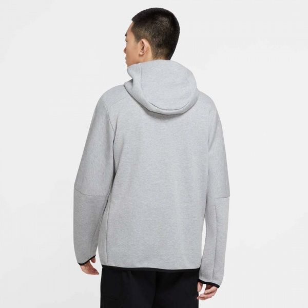 Джемпер Nike M NSW TCH FLC HOODIE FZ WR CU4489-063 р. S сірий меланж