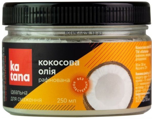 Масло кокосовое Katana Refined Coconut Oil 250 мл 