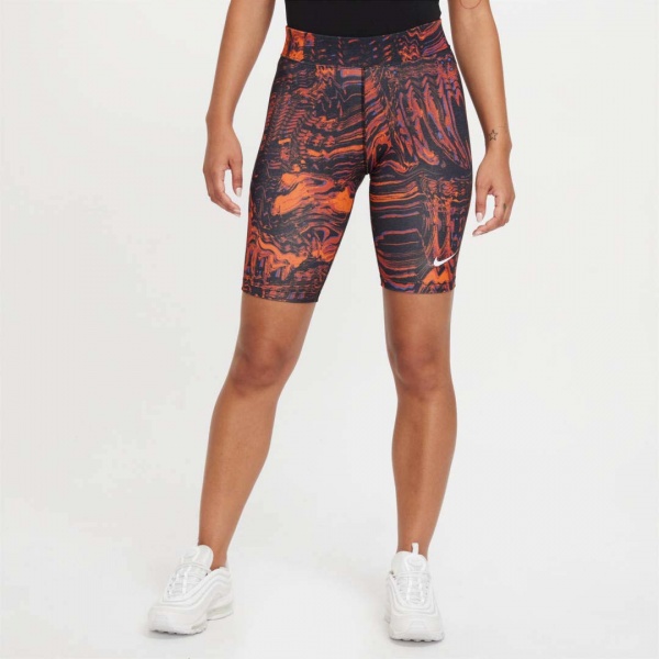 Лосины Nike W NSW ESSNTL SHORT AOP PRNT DM4738-010 р.L оранжевый