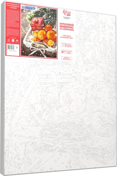 Набір, техніка акриловий живопис за номерами Зимовий натюрморт 1 35х45 см Rosa Start 