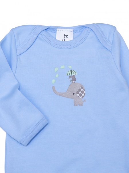 Боди детское для мальчика Bambinelli Слоненок р.68 голубой 
