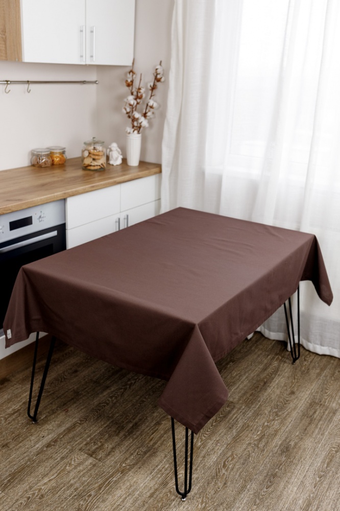 Скатерть Шиповник 133x220 см коричневый La Nuit