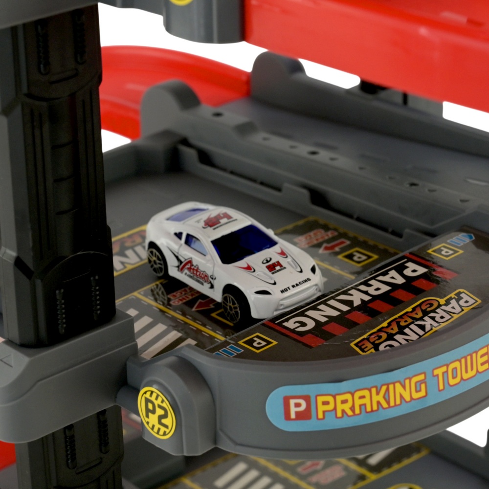 Игровой набор Shantou Паркинг с машинками и вертолетом 731