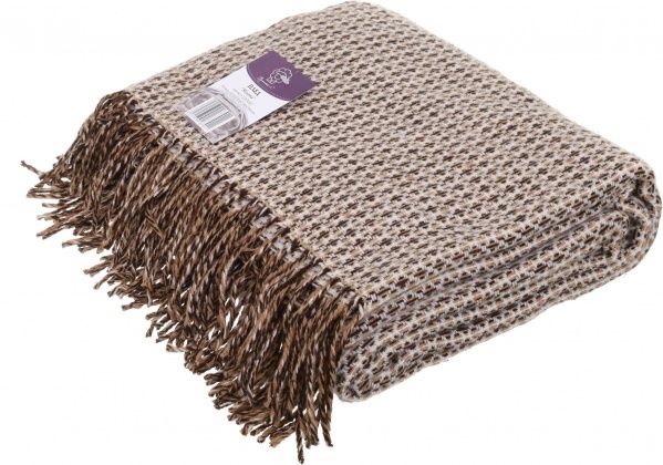 Плед Милена 140x200 см бежевый 