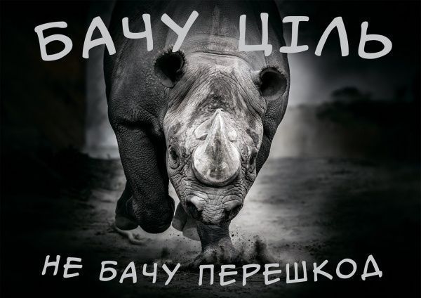 Картина Носоріг (бачу ціль) 39x27 см Posterclub 