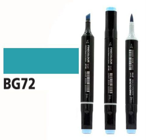 Маркер спиртовий FINECOLOUR EF102-72N зеленувато-синій 