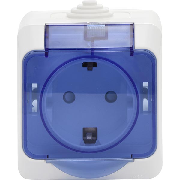 Розетка с заземлением Schneider Electric Cedar Plus 16 А 250 В со шторками с крышкой белый WDE000543