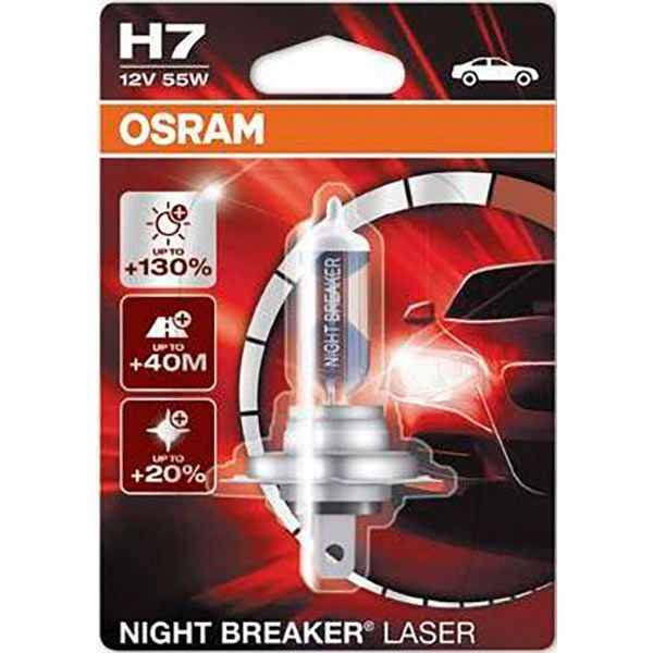 Лампа галогенна Osram Night Breaker Laser +130% 64210NBL-01B H7 PX26d 12 В 55 Вт 1 шт 3600
