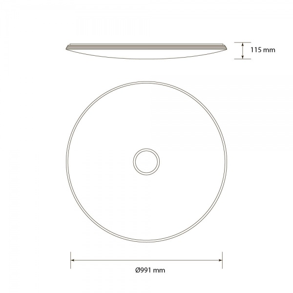 Світильник світлодіодний Светкомплект SL-CR-R RGB TX IT RC з пультом ДК 220 Вт білий 2800-6000 К 