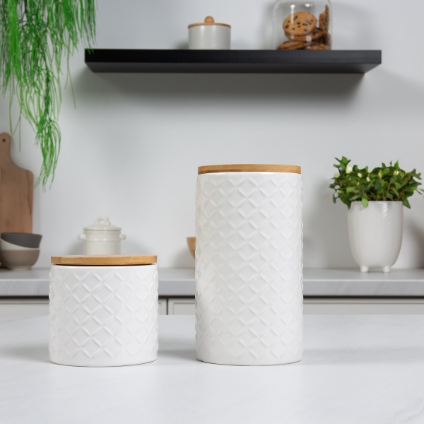 Ємність для зберігання 1,1 л KP-18 L White/Wood MVM