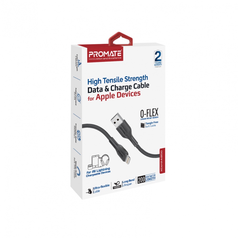 Кабель Promate xCord-Ai200 2 м black (xcord-ai200.black)