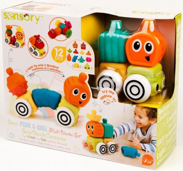 Конструктор Sensory с текстурных блоков 12 деталей