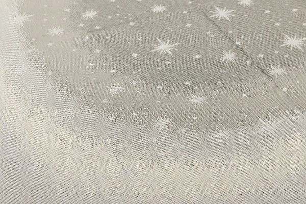 Скатерть Home Textile гобеленовая новогодняя с люрексом 100x100 см бежевый 