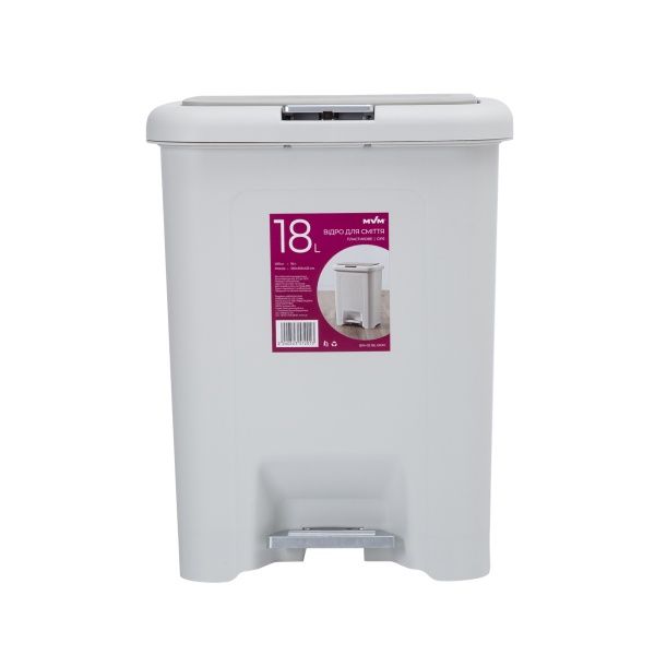 Ведро MVM BIN-03 серый 18 л серый BIN-03 18L Grey