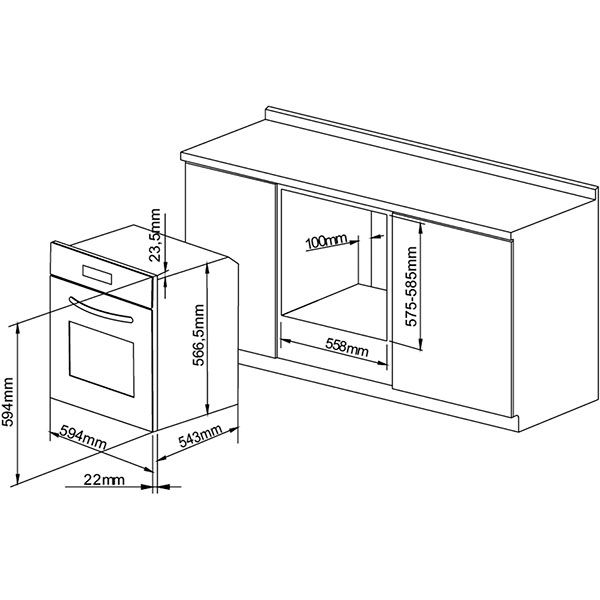 Духова шафа Pyramida F 105 S IX