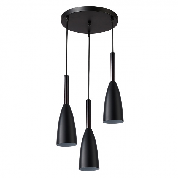 Світильник підвісний Hopfen Bell 3x40 Вт Е27 чорний 