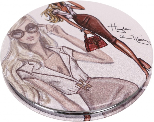 Зеркало карманное косметическое Лідер Канц Модница круглое 6 вариантов в ассортименте 