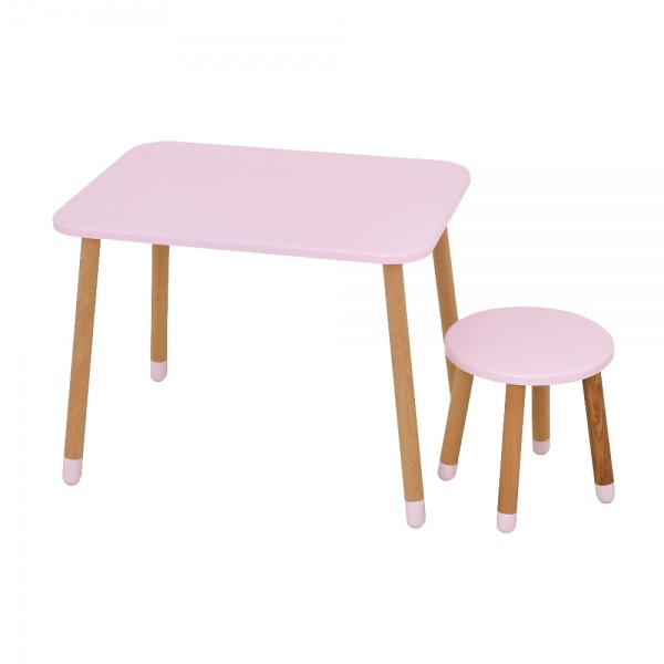 Комплект стол и стул ArinWOOD Зайчик розовый 04-026R 