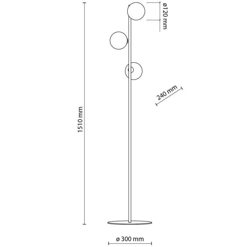 Торшер TK Lighting ESTERA 5717 3 x G9 дымчатый/черный 5717