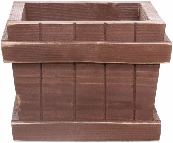 Кашпо деревянное Elsa Maxi квадратный 6,8л коричневый (der-2 кор) 